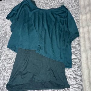 Athletic shirt with built in tank top